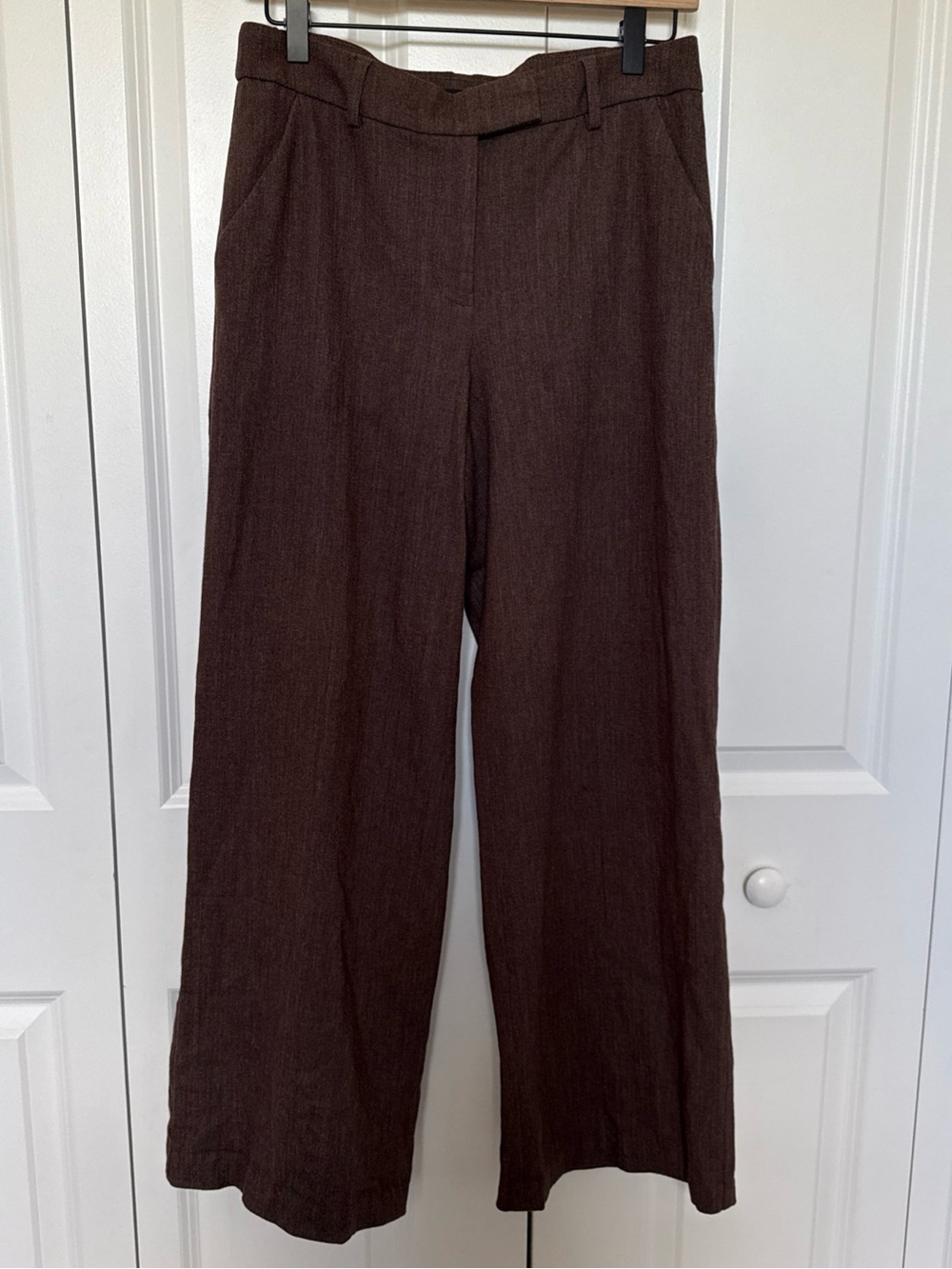 Express Editor Pants Brown Size 8R Wide Leg Career Corporate Office